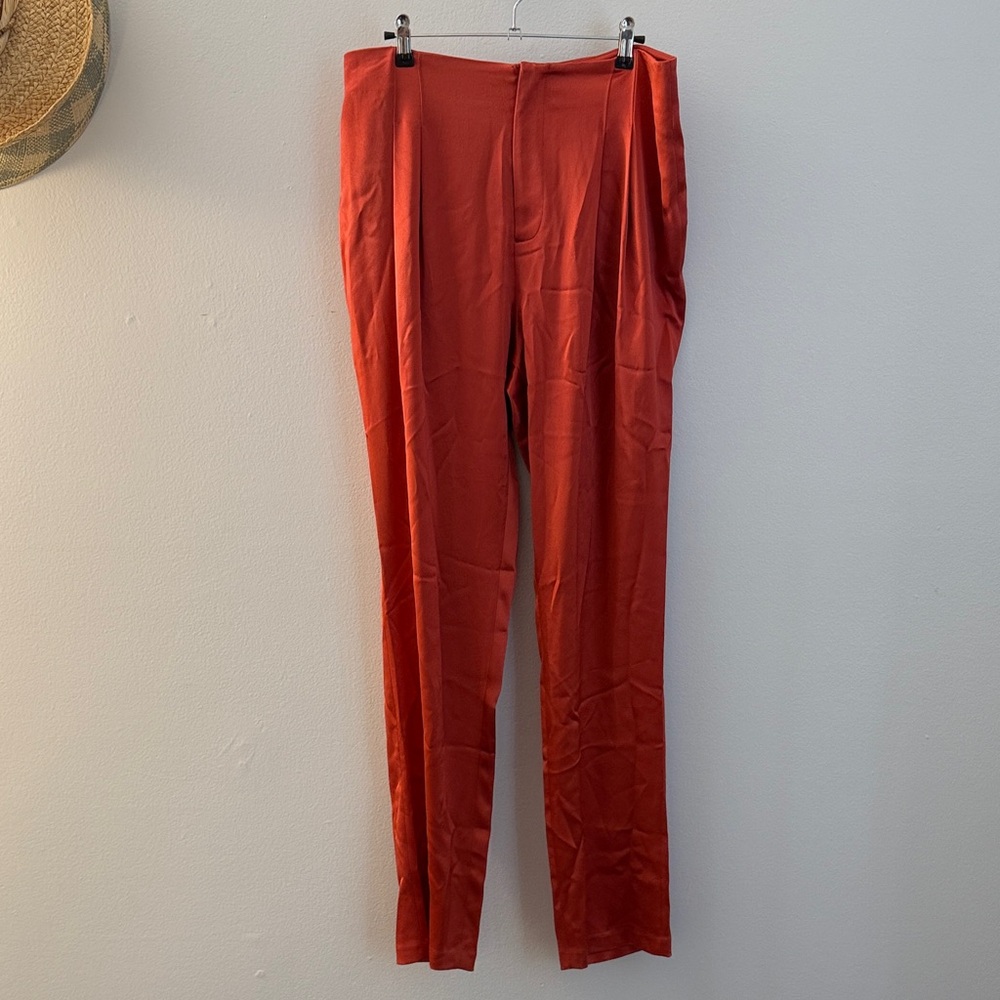 Cinq a sept red silky pants